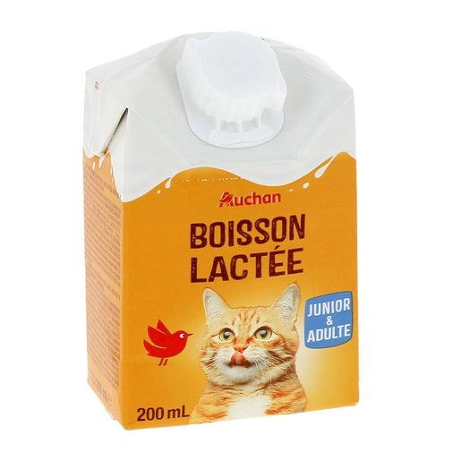 AUCHAN Leite para Gato Júnior e Adulto 200 ml AUCHAN Leite para Gato Júnior e Adulto 200 ml