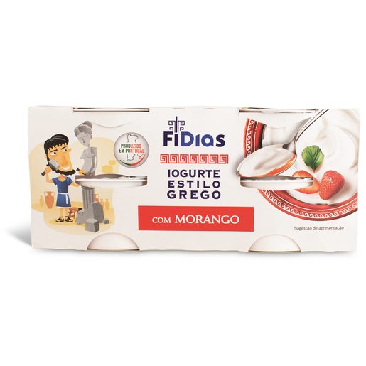 DIA FIDIAS Iogurte Grego Natural Compota de Morango 4x125 g