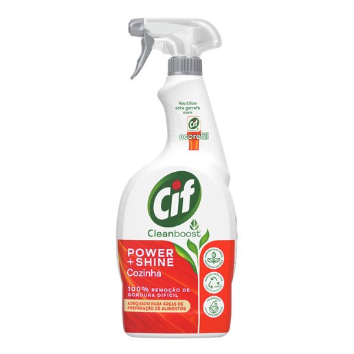 CIF Spray Power + Shine Cleanboost Cozinha 750 ml
