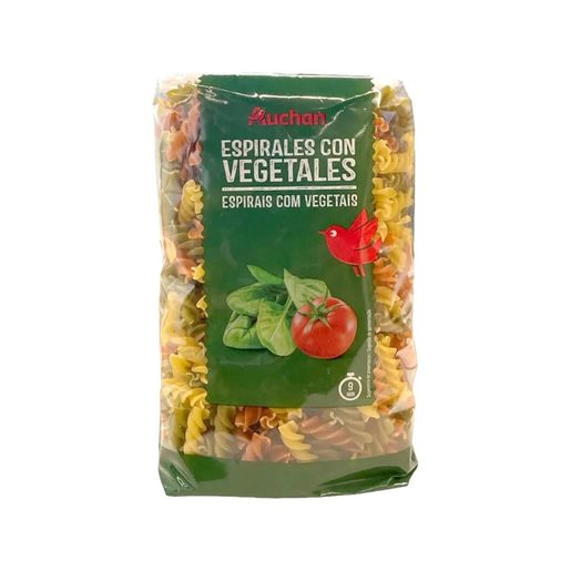 AUCHAN Massa Espirais com Vegetais 500 g AUCHAN Massa Espirais com Vegetais 500 g