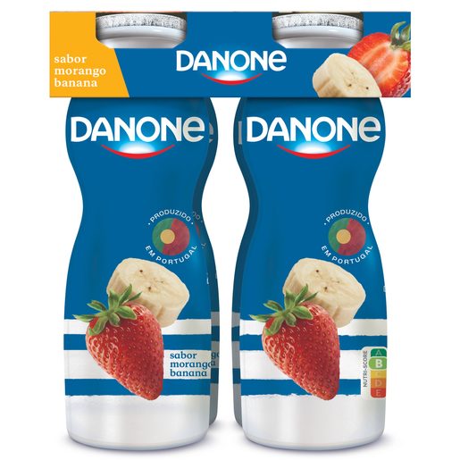 DANONE Iogurte Líquido Morango/Banana 4x155 g