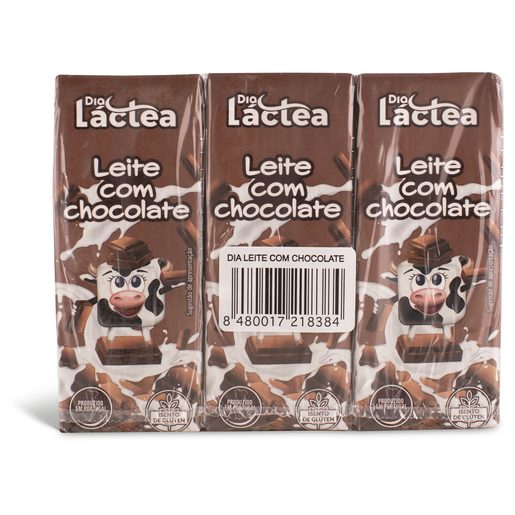 DIA LÁCTEA Leite Com Chocolate 3x200 ml