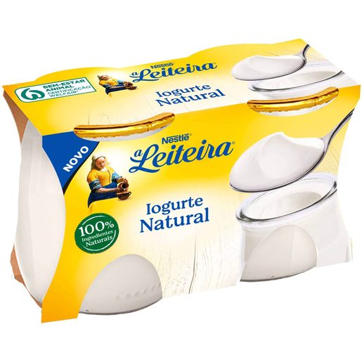 A LEITEIRA Iogurte Vidro Natural 2x125 g A LEITEIRA Iogurte Vidro Natural 2x125 g