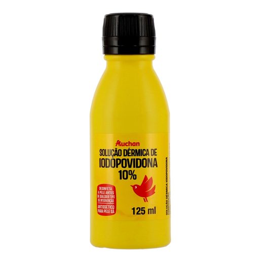 AUCHAN Solução Dérmica De Iodopovidona 10% 125 ml AUCHAN Solução Dérmica De Iodopovidona 10% 125 ml