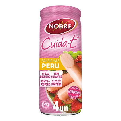 NOBRE Cuida-t+ Salsichas de Peru 5 unidades Frasco 210 g