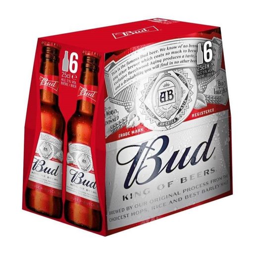 BUD Cerveja com Álcool 6x250 ml