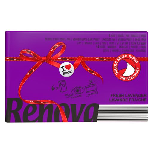 RENOVA Lenços Bolso Red Label Lilás com Aroma a Lavanda 6 un