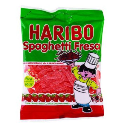 HARIBO Gomas Spaghetti Pica Sabor Morango 75 g