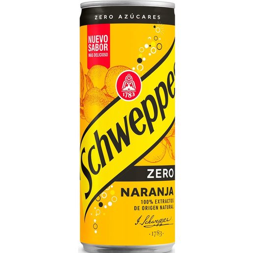 SCHWEPPES Refrigerante com Gás Laranja Zero Lata 330 ml