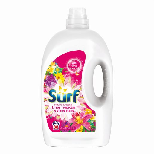 SURF Detergente Líquido Máquina Roupa Lírios Tropicais 88 lv