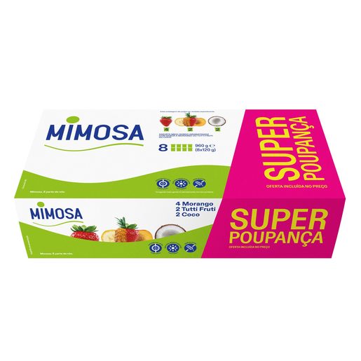 MIMOSA Iogurte Aroma de Multisabores 8x120 g