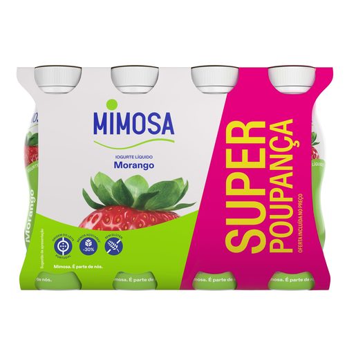 MIMOSA Iogurte Líquido Morango 8x151 ml