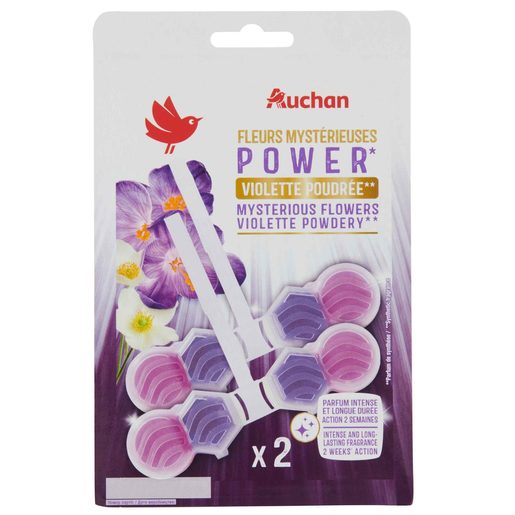 AUCHAN Bloco WC Power Flores Misteriosas Violeta 2 un