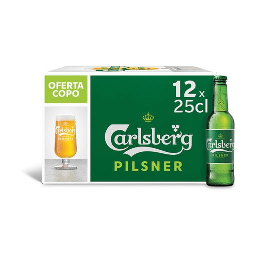 CARLSBERG Cerveja com Álcool 12x250 ml