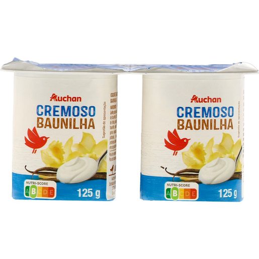 AUCHAN Iogurte Cremoso Baunilha 4x125 g AUCHAN Iogurte Cremoso Baunilha 4x125 g