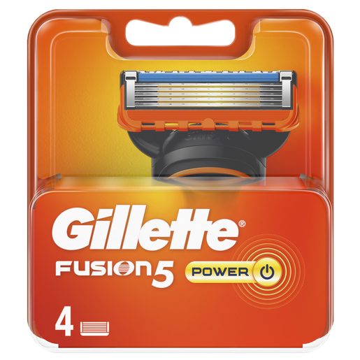 GILLETTE Fusion5 Power Máquina De Barbear Recargas De Lâminas 4 un