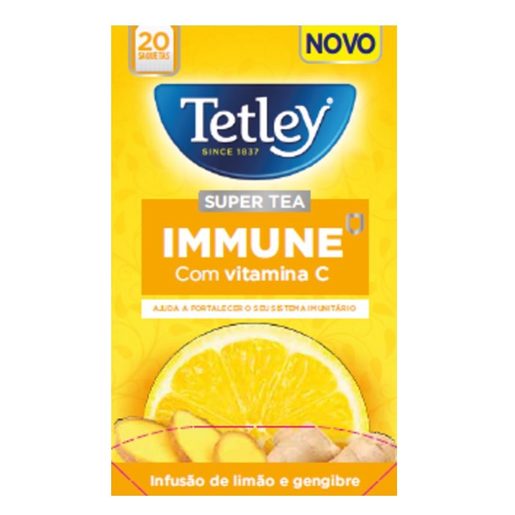 TETLEY Infusão Immune Vit C (Limão e Gengibre) 20 un