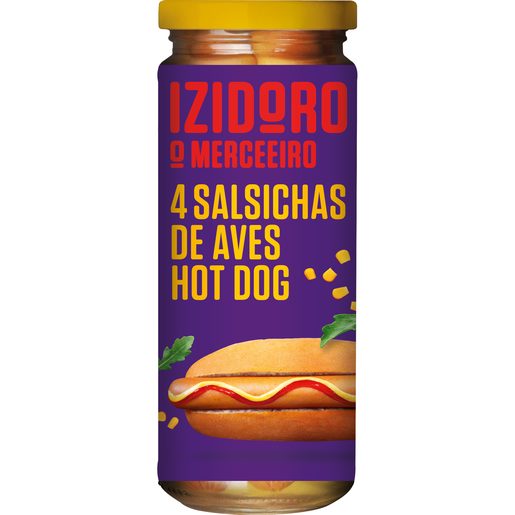 IZIDORO Salsichas de Aves Hot Dog Em Frasco 4 un
