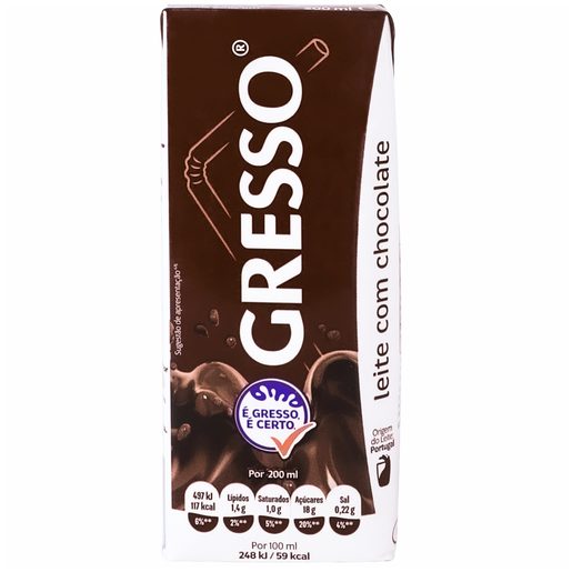 GRESSO Leite Com Chocolate 200 ml