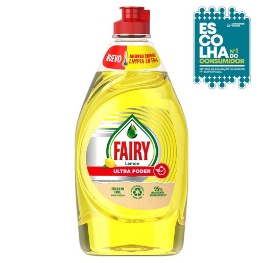 FAIRY Detergente Manual Loiça Platinum Quickwash Limão 450 ml