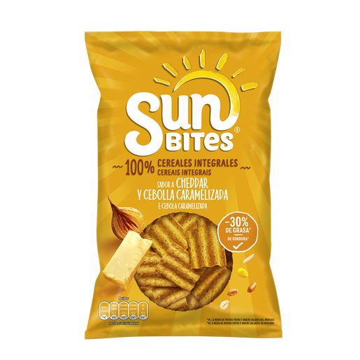 SUNBITES Snack Multicereais Cheddar e Cebola Caramelizada 95 g