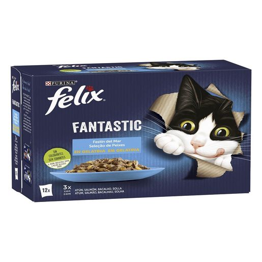 FELIX Alimento Húmido Para Gato Fantastic 12x85 g