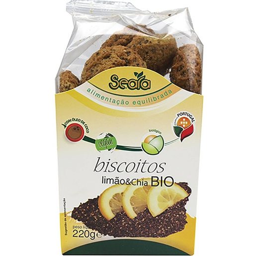 SEARA Biscoitos de Limão e Chia Biológicos 220 g
