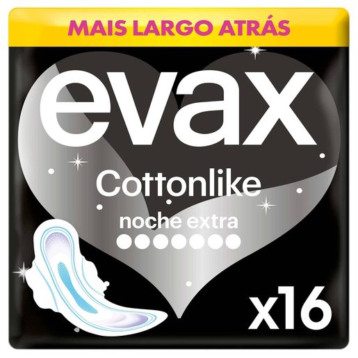 EVAX Penso Higiénico Cottonlike Noite Extra com Alas 16 un