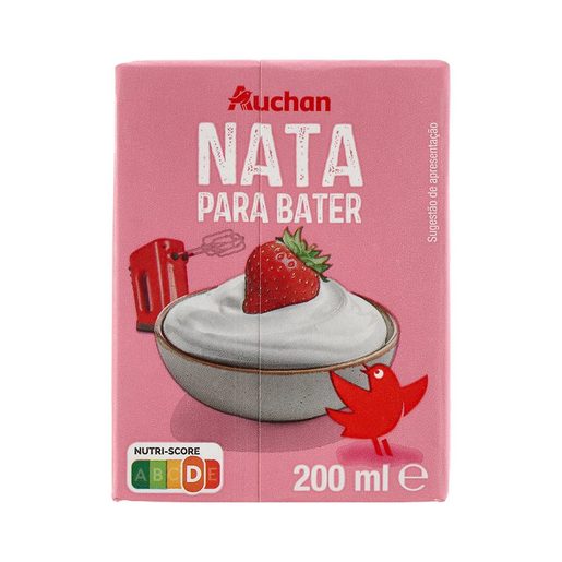 AUCHAN Nata UHT para Bater 200 ml