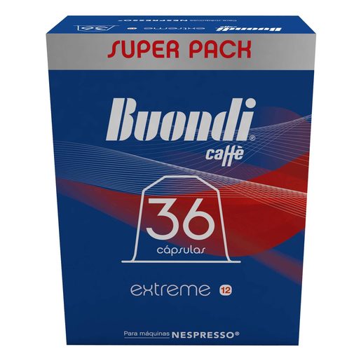 BOUNDI Cápsulas de Café Buondi By Nespresso Extreme I12 Nestlé 36 un